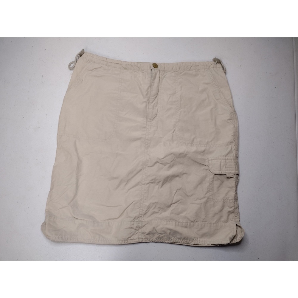 Columbia Sportswear Womens Tan Cargo Skirt Size M Adjustable Waist Utility